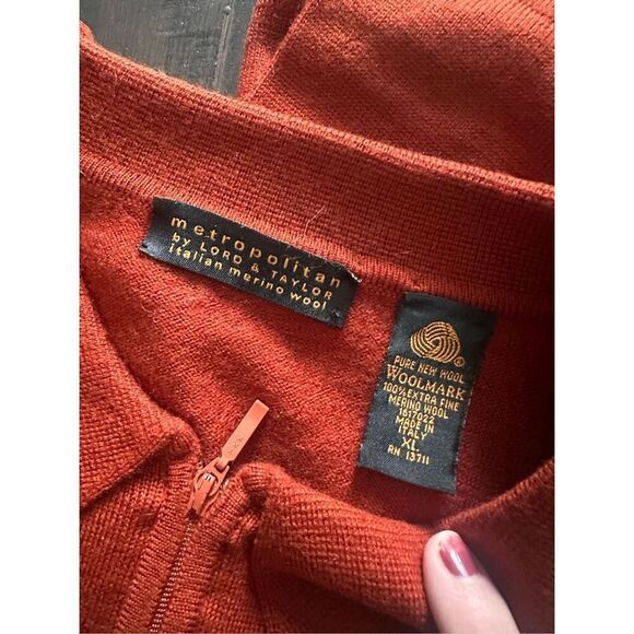 Lord & Taylor quarter zip men’s wool pullover size xl - Picture 3 of 4